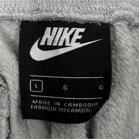 Nike Air Gray Colorblock Sweatpants Joggers Mens Size Large Zip Pocket - Picture 8 of 9